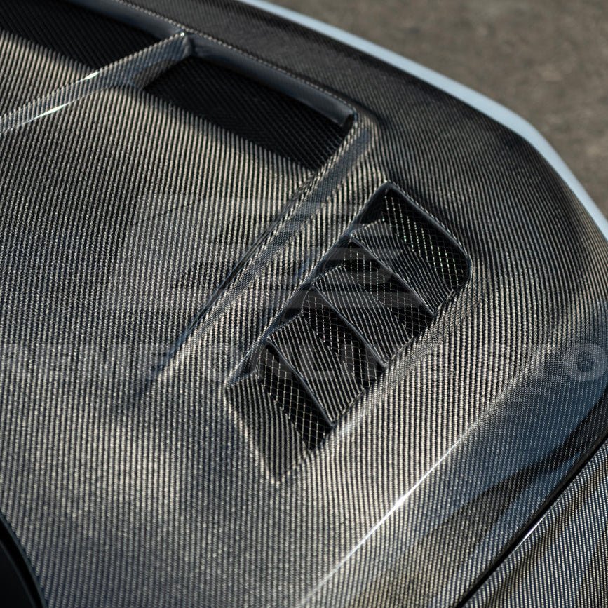 Honda Civic Varis Style Carbon Fiber Front Vented Bumper Hood 2022-Up