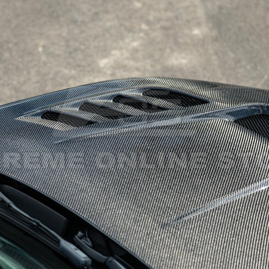 Honda Civic Varis Style Carbon Fiber Front Vented Bumper Hood 2022-Up