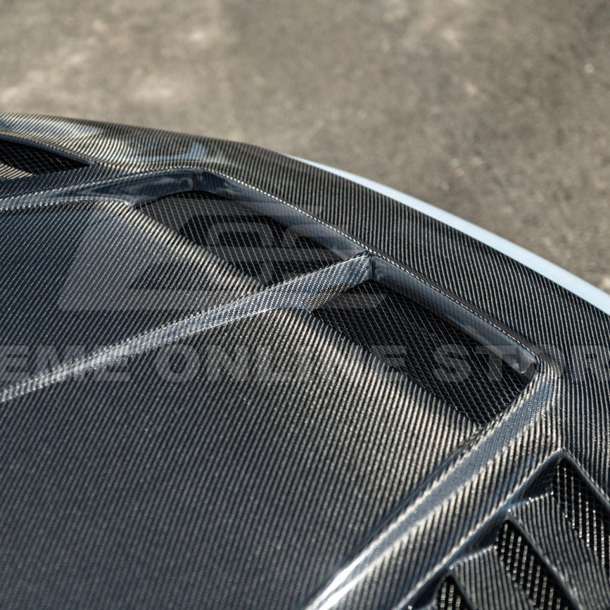Honda Civic 11th Gen Varis Style Carbon Fiber Front Vented Hood with FL5 Fender Kit 2022-Up
