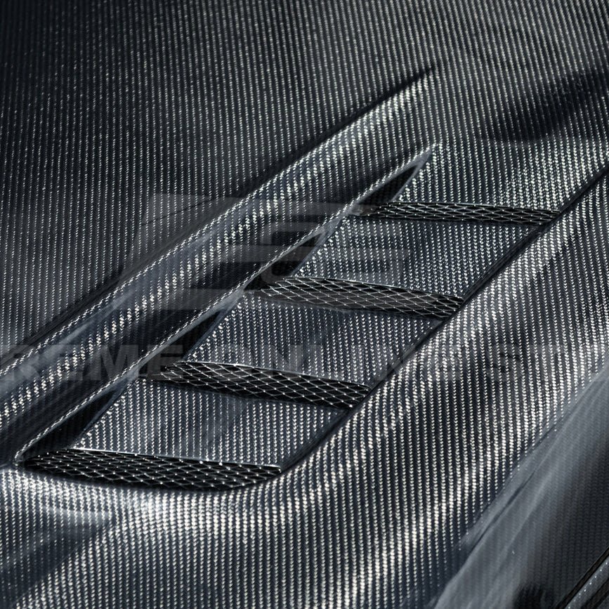 Honda Civic Varis Style Carbon Fiber Front Vented Bumper Hood 2022-Up