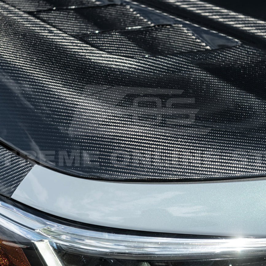 Honda Civic Varis Style Carbon Fiber Front Vented Bumper Hood 2022-Up