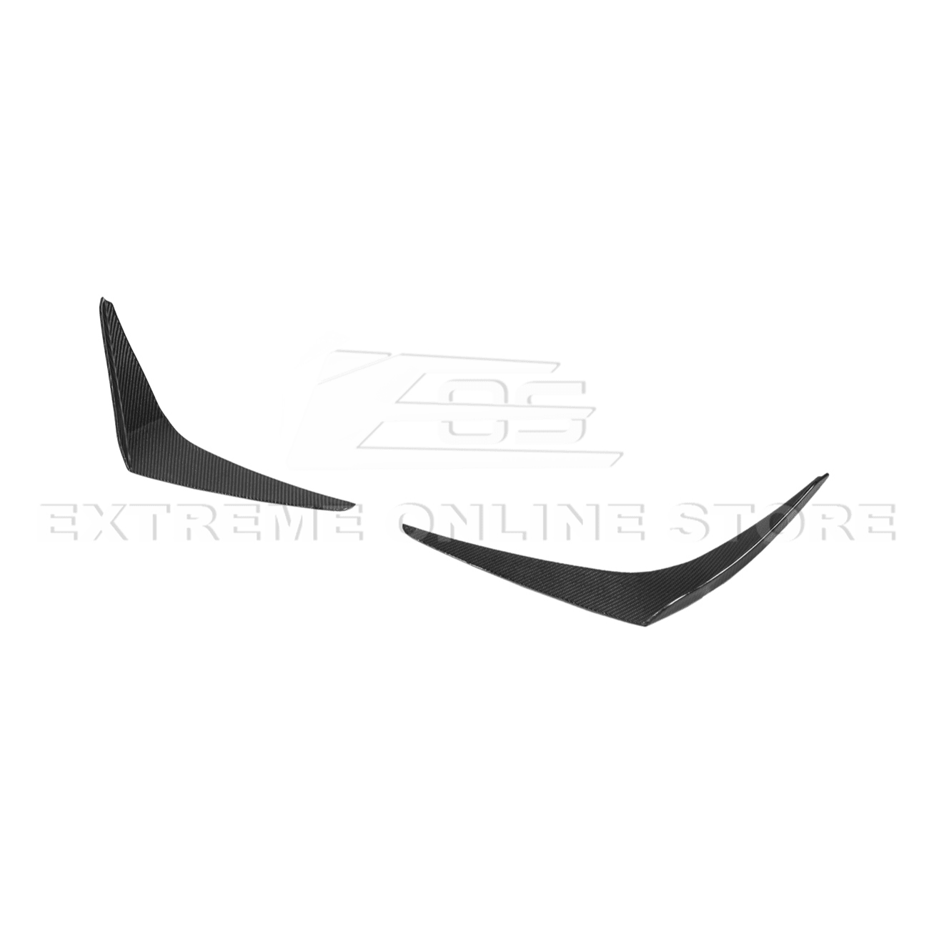 Ford Mustang S650 GT Performance Style Dry Carbon Fiber Front Splitter Canards 2024-Up
