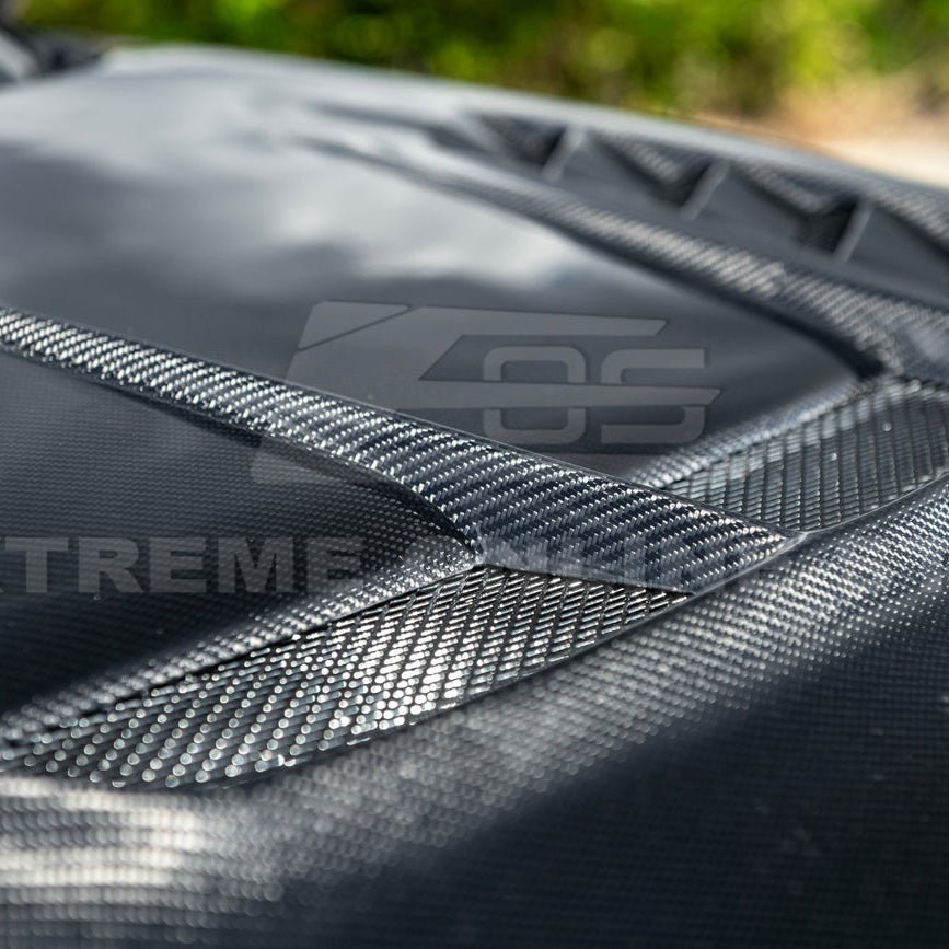 Honda Civic 11th Gen Varis Style Carbon Fiber Front Vented Hood with FL5 Fender Kit 2022-Up