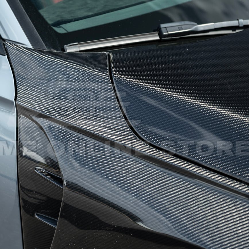 Honda Civic 11th Gen Varis Style Carbon Fiber Front Vented Hood with FL5 Fender Kit 2022-Up