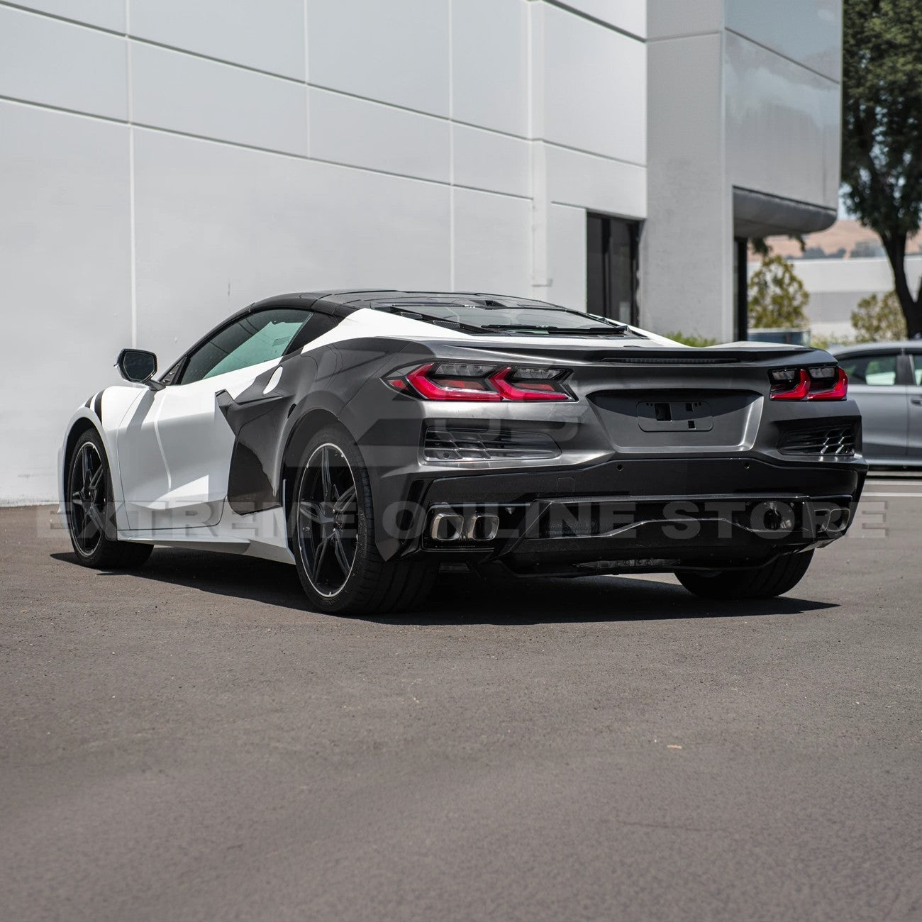 Chevrolet Corvette C8 Stingray Z06 Style Rear Bumper Spoiler Conversion Kit 2020-Up
