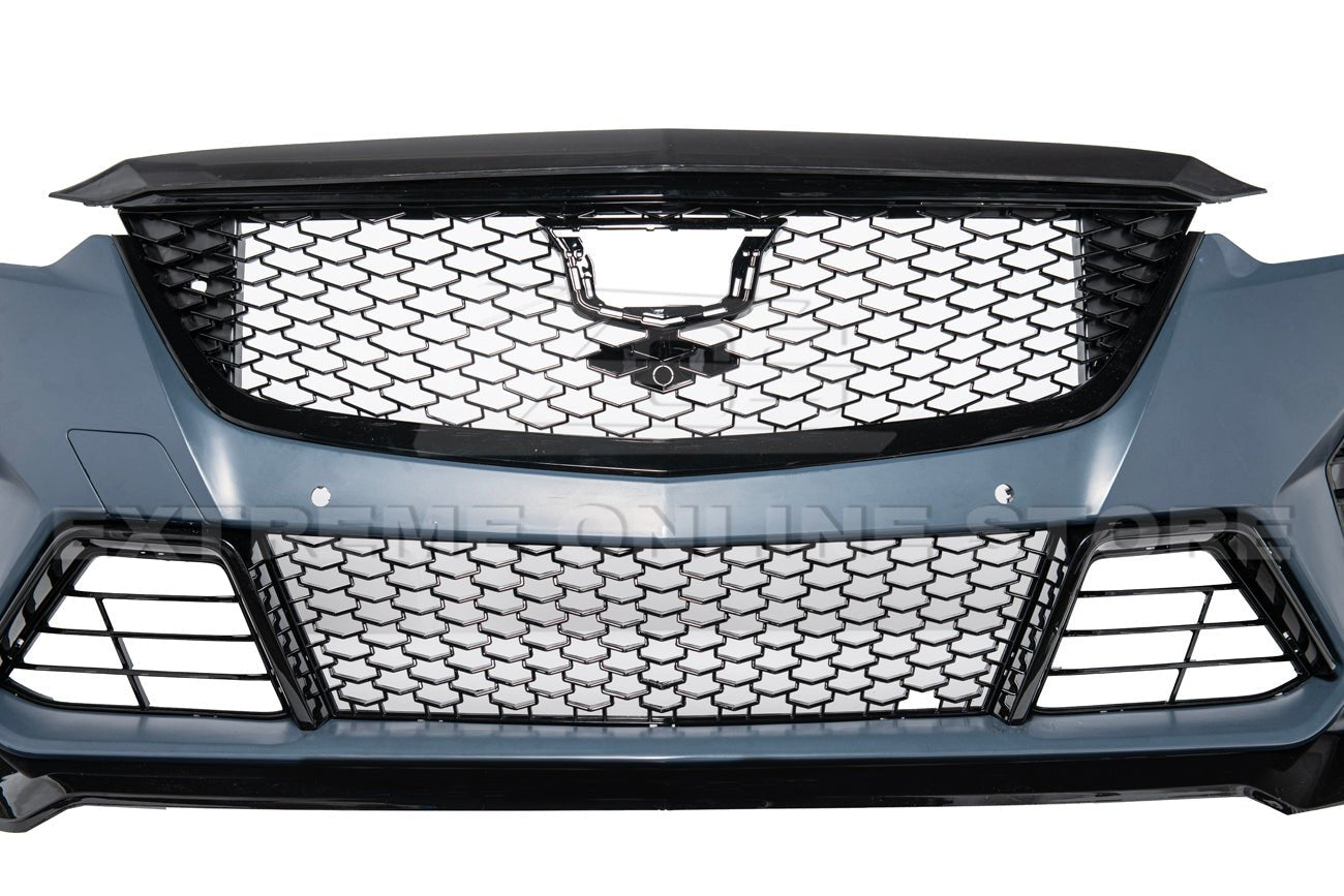 Cadillac CT5 V CT5 Sport Blackwing Style Primed Black Front Bumper Conversion Kit 2020-2024