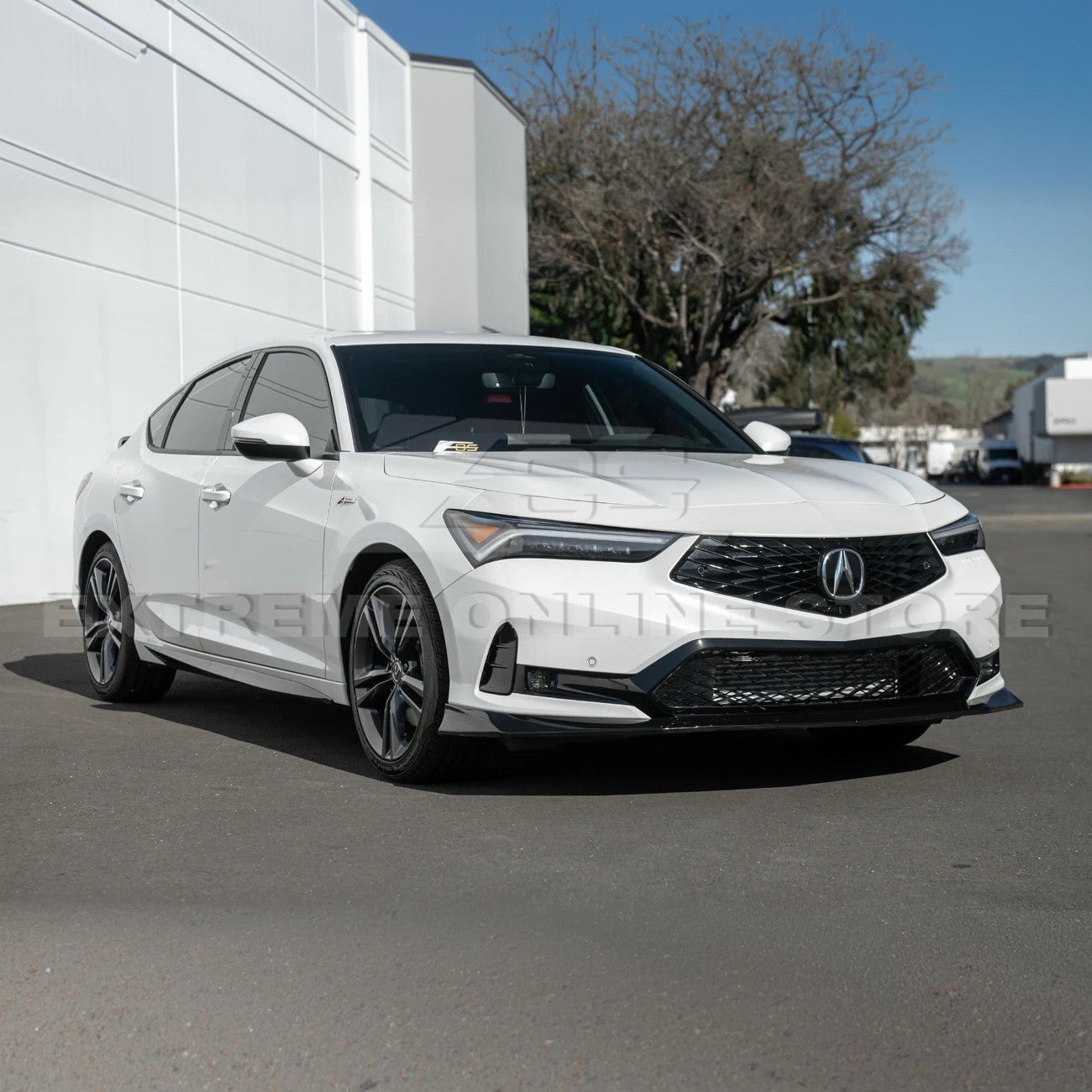 Acura Integra DE4 EOS Performance Style Matte Black Gloss Black Carbon Fiber Front Splitter Lip 2023-Up