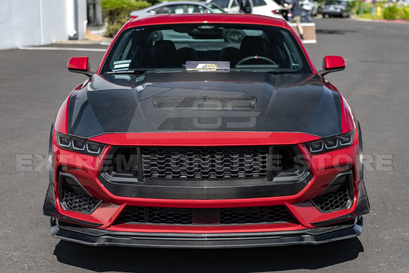 Ford Mustang S650 Performance Style Dry Carbon Fiber Front Splitter Lip 2024-Up
