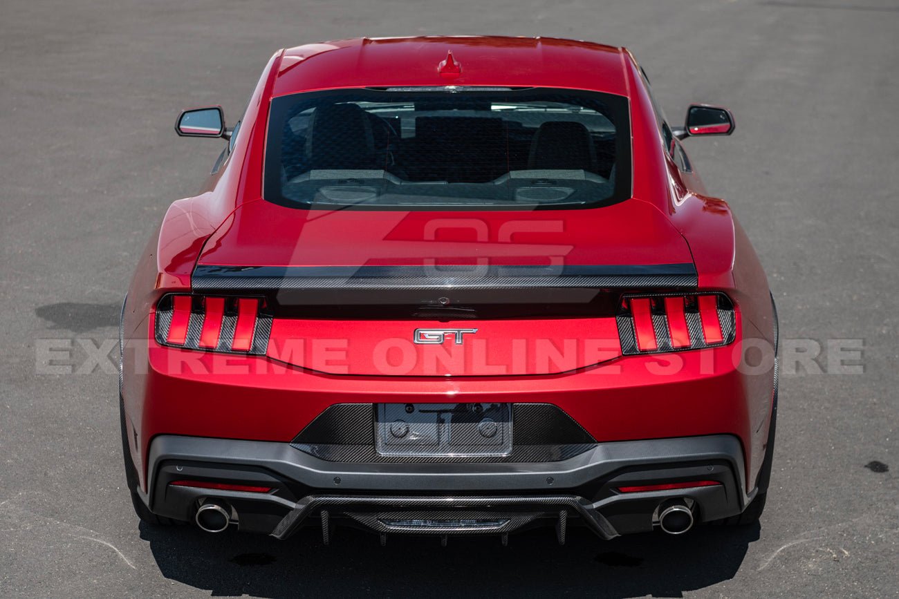Ford Mustang S650 Carbon Fiber Rear Decklid Spoiler Panel 2024-Up