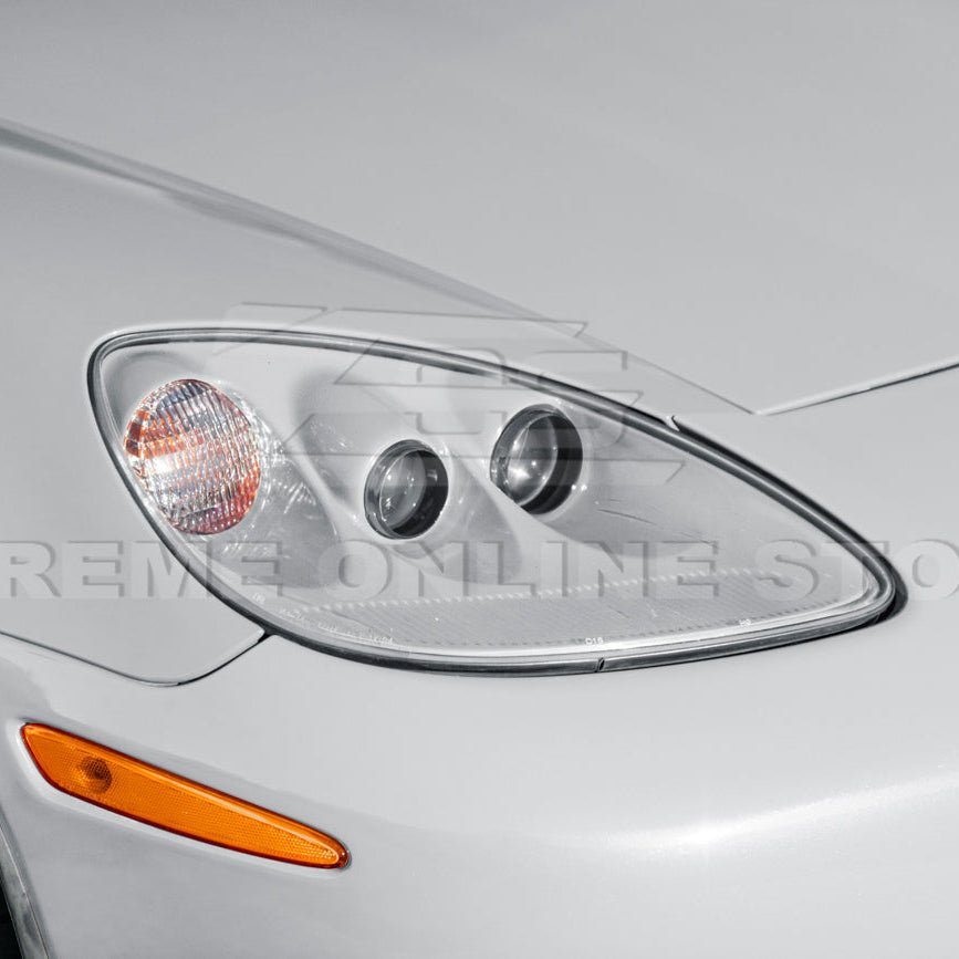 Chevrolet Corvette C6 OEM Style Clear Lens Painted Housing HID Headlights 2005-2013