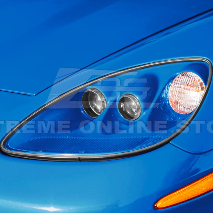 Chevrolet Corvette C6 OEM Style Clear Lens Painted Housing HID Headlights 2005-2013