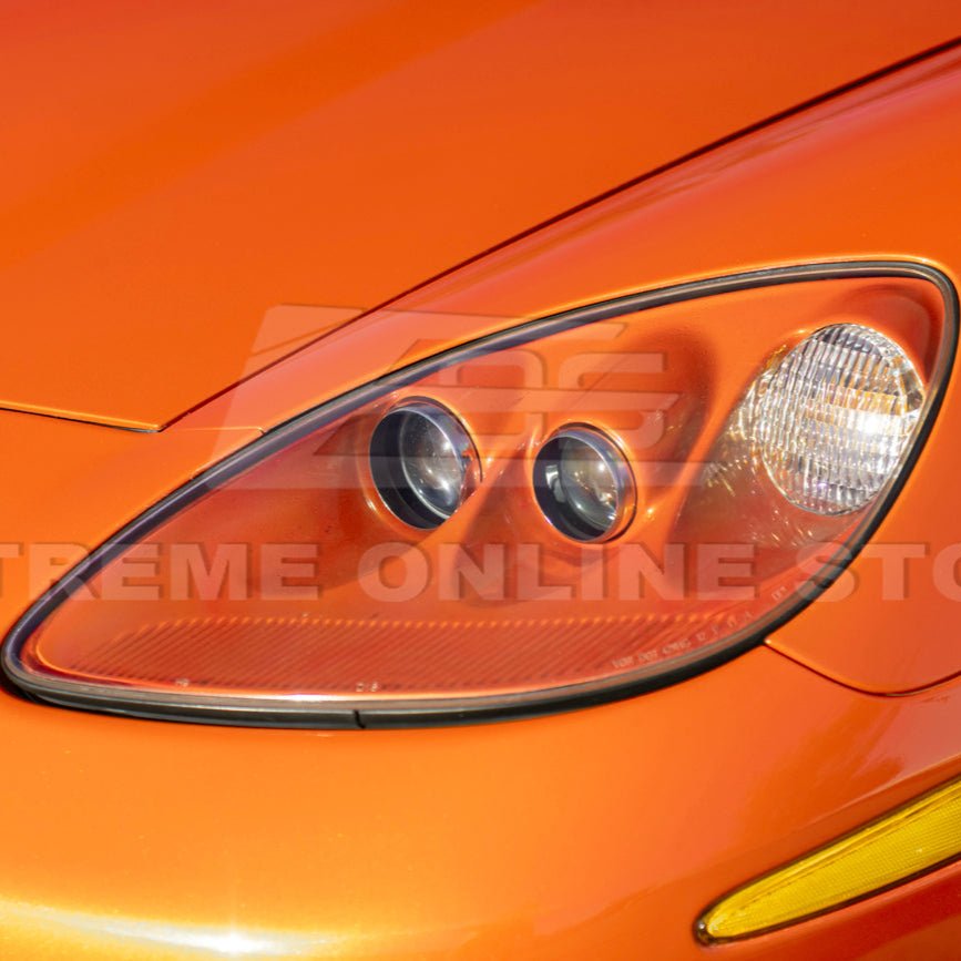 Chevrolet Corvette C6 OEM Style Clear Lens Painted Housing HID Headlights 2005-2013