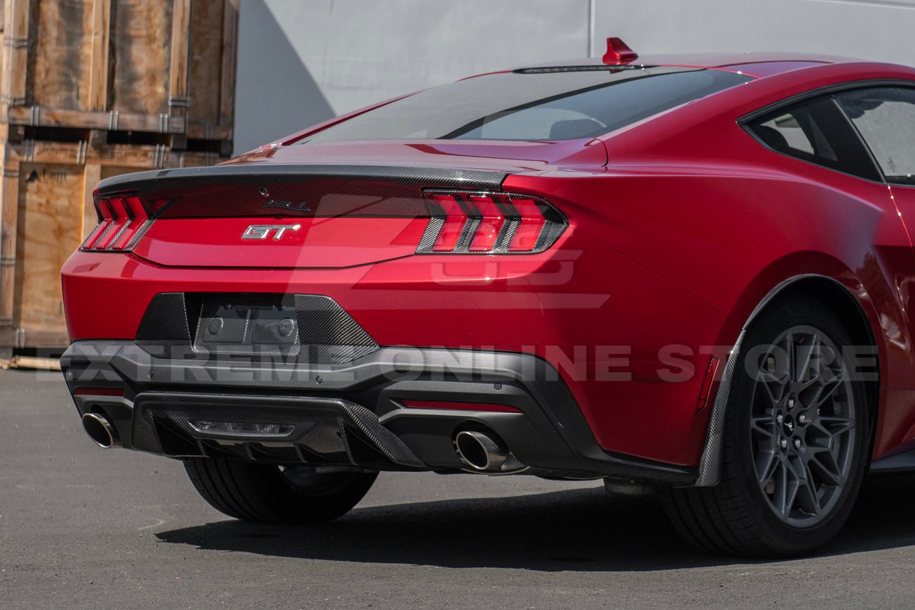 Ford Mustang S650 Factory Style Dry Carbon Fiber License Plate Backing 2024-Up