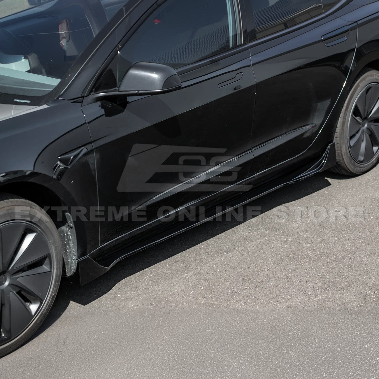 2024-Up Tesla Model 3 Track Style Side Skirts Rocker Panel