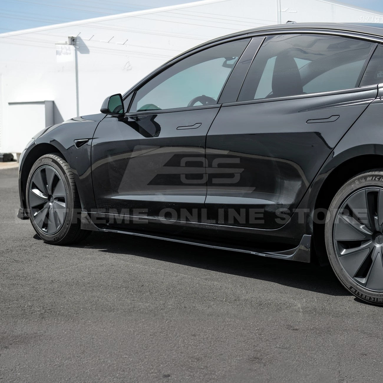 Tesla Model 3 Highland Track Style Gloss Black Full Body Kit 2024-Up