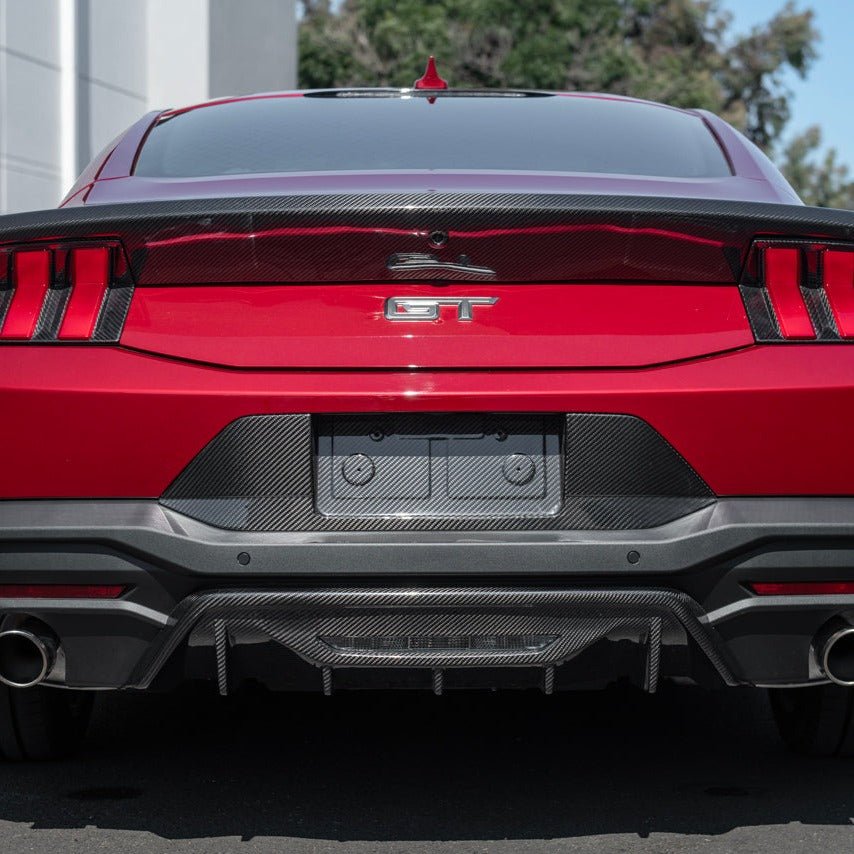 Ford Mustang S650 Factory Style Dry Carbon Fiber License Plate Backing 2024-Up