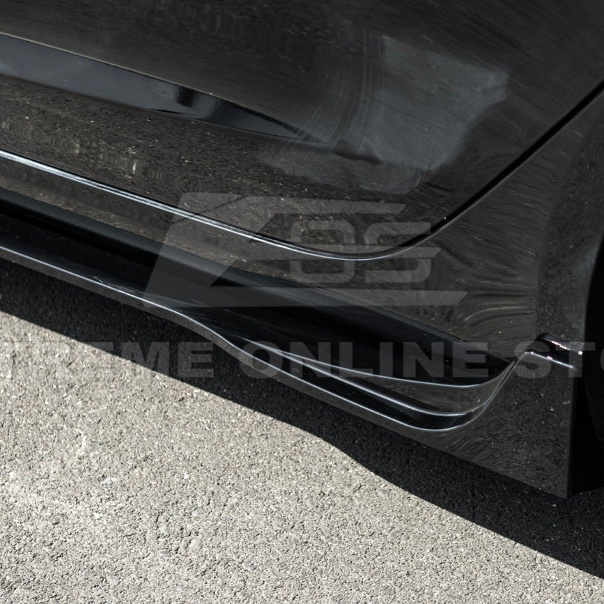 Tesla Model 3 Highland Performance Track Style Gloss Black Side Skirts Rocker Panel Pair 2024-Up