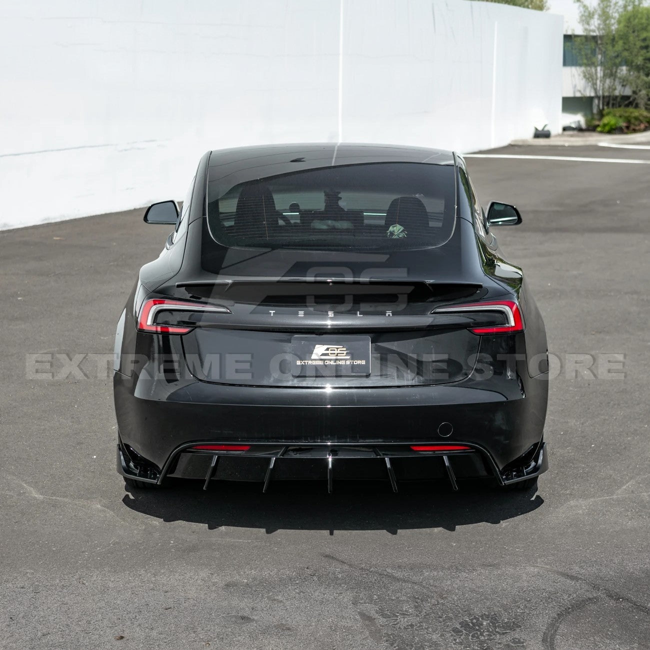 Tesla Model 3 Highland Performance Style Gloss Black Rear Trunk Wing Spoiler 2024-Up