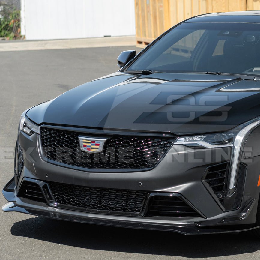Cadillac CT4 CT4-V Blackwing Style Primed Black Front Bumper Conversion Kit 2020-Up
