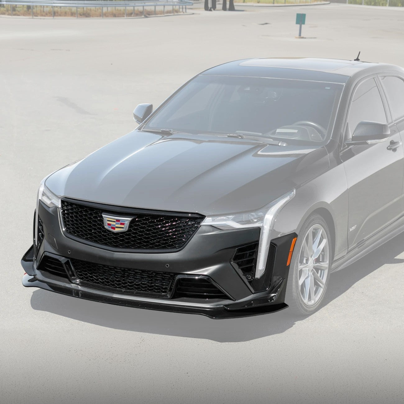 Cadillac CT4 CT4-V Blackwing Style Primed Black Front Bumper Conversion Kit 2020-Up