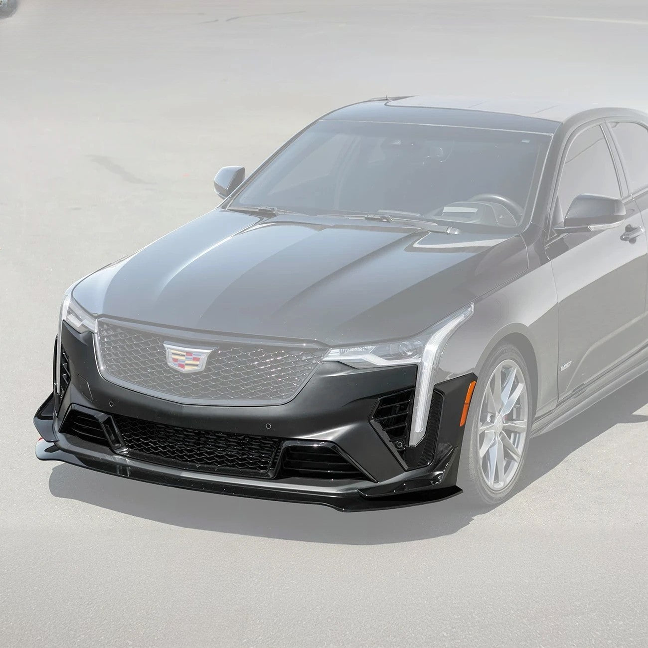 Cadillac CT4 CT4-V Blackwing Style Primed Black Front Bumper Conversion Kit 2020-Up