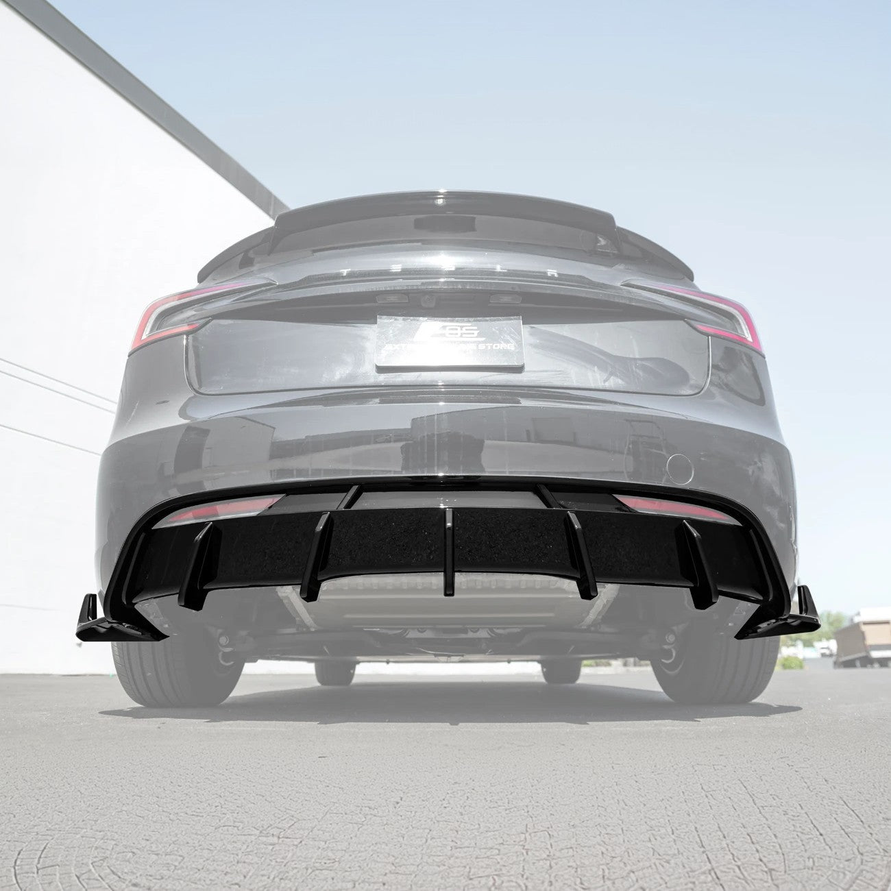 Tesla Model 3 Highland Performance Style Gloss Black Rear Bumper Diffuser Lip 2024-Up