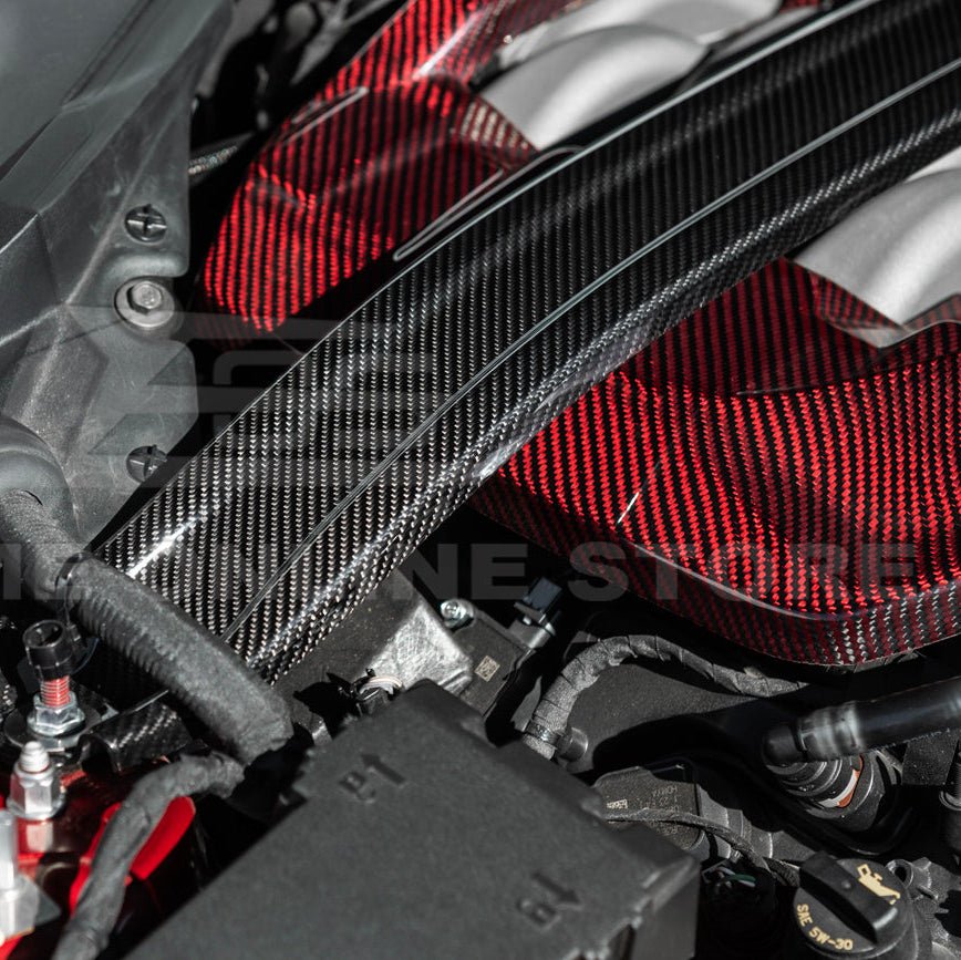 Mustang S650 Dark Horse Style Dry Carbon Fiber Engine Strut Brace Tower Bar 2024-Up