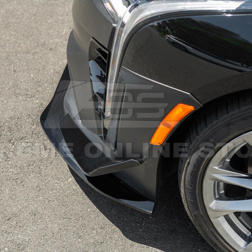 Cadillac CT4 CT4-V Blackwing Style Primed Black Front Bumper Conversion Kit 2020-Up