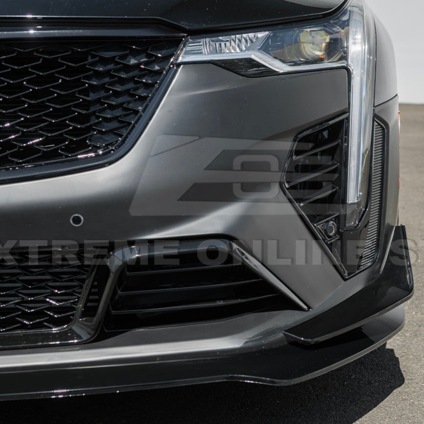 Cadillac CT4 CT4-V Blackwing Style Primed Black Front Bumper Conversion Kit 2020-Up