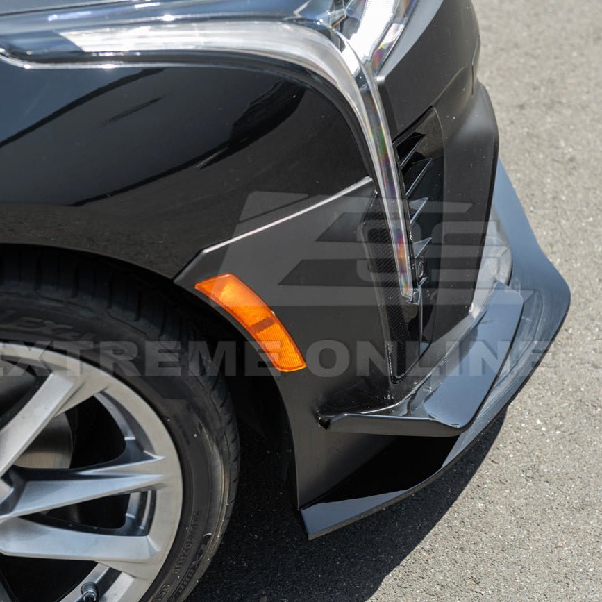 Cadillac CT4 CT4-V Blackwing Style Primed Black Front Bumper Conversion Kit 2020-Up