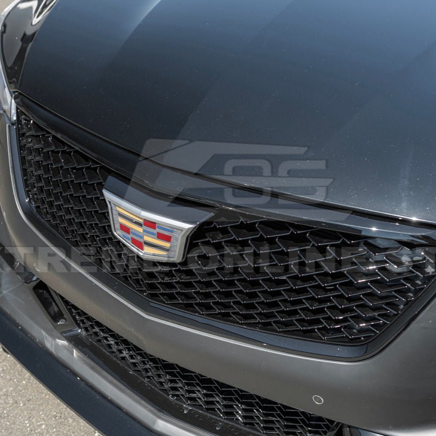 Cadillac CT4 CT4-V Blackwing Style Primed Black Front Bumper Conversion Kit 2020-Up