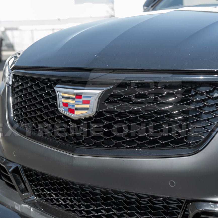 Cadillac CT4 CT4-V Blackwing Style Primed Black Front Bumper Conversion Kit 2020-Up