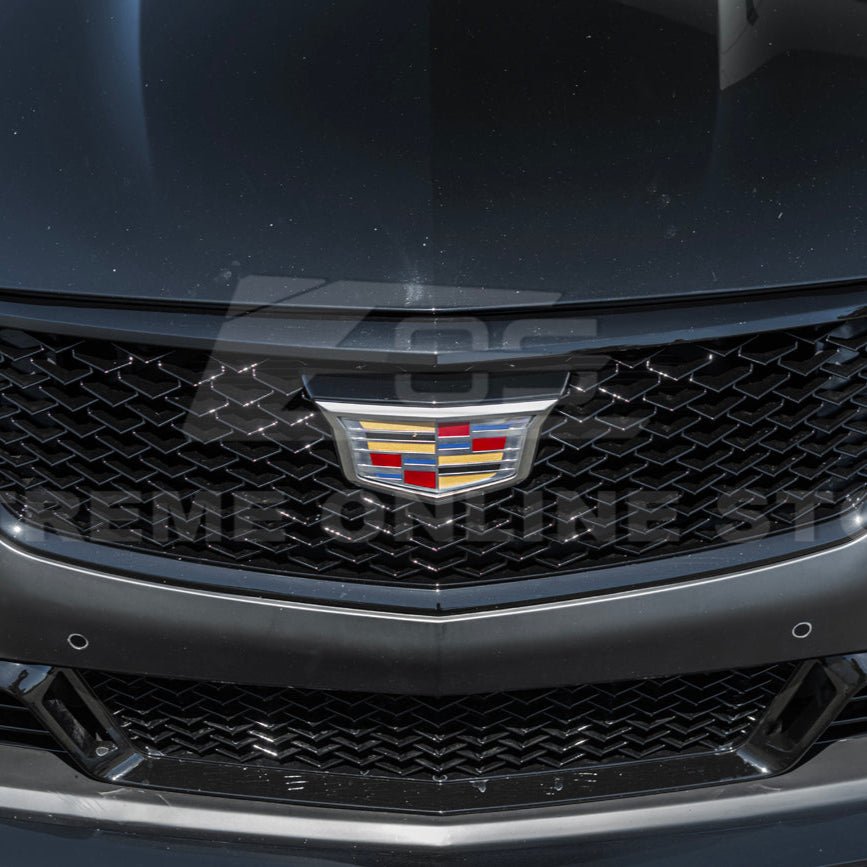 Cadillac CT4 CT4-V Blackwing Style Primed Black Front Bumper Conversion Kit 2020-Up