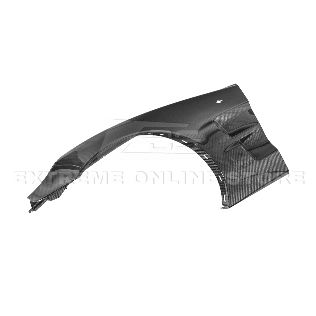 Chevrolet Corvette C6 ZR1 Style Carbon Fiber / Matte Black Front Wide Body Fender Pair 2005-2013