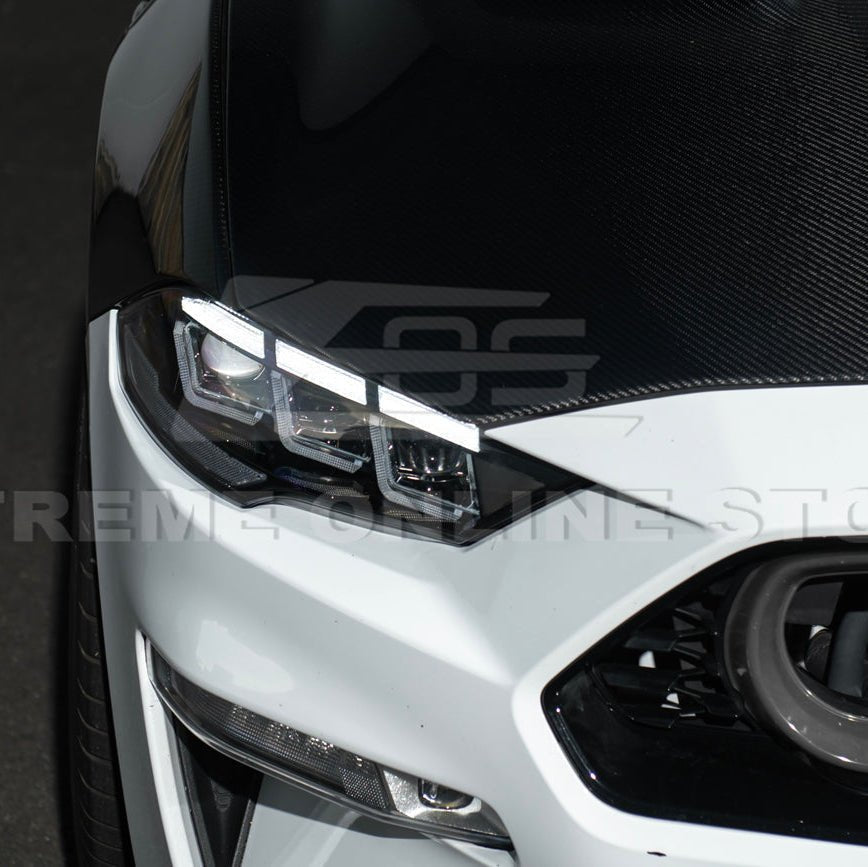 Ford Mustang S550 S650 Style LED Projector Headlights Sequential DRL 2018–2023