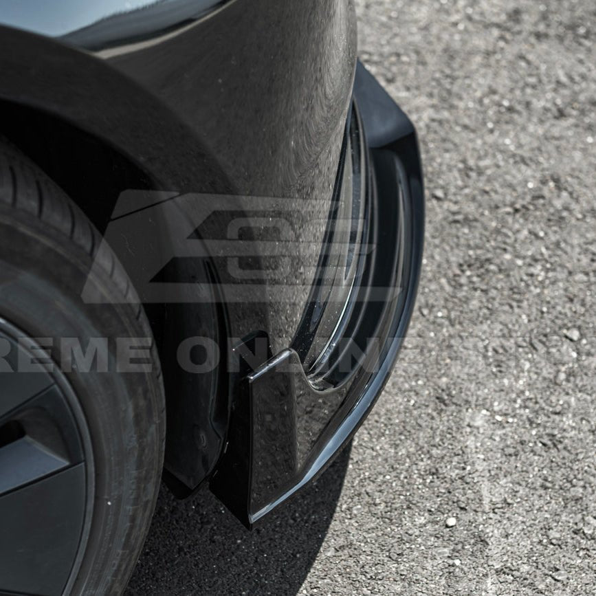 Tesla Model 3 Highland Track Style Gloss Black Front Lip Splitter 2024-Up