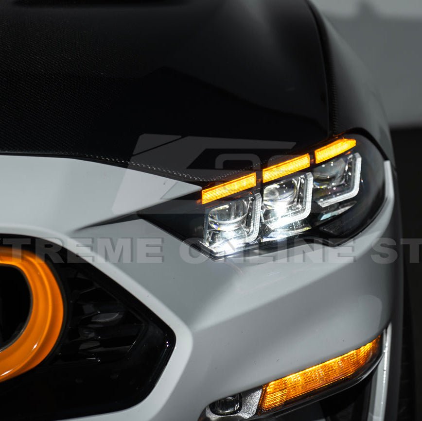 Ford Mustang S550 S650 Style LED Projector Headlights Sequential DRL 2018–2023