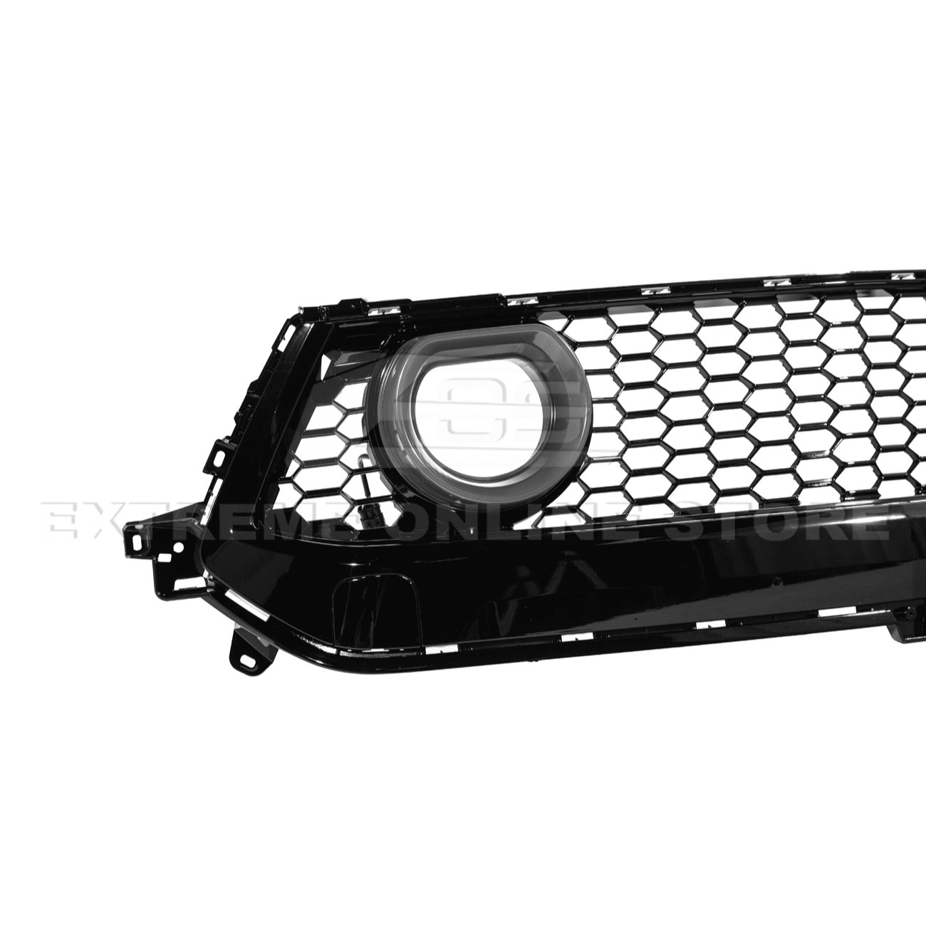 Ford Mustang S650 GTV Style Gloss Black LED Front Upper Grille Air Intakes 2024-Up