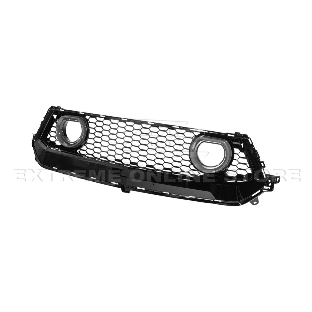 Ford Mustang S650 GTV Style Gloss Black LED Front Upper Grille Air Intakes 2024-Up