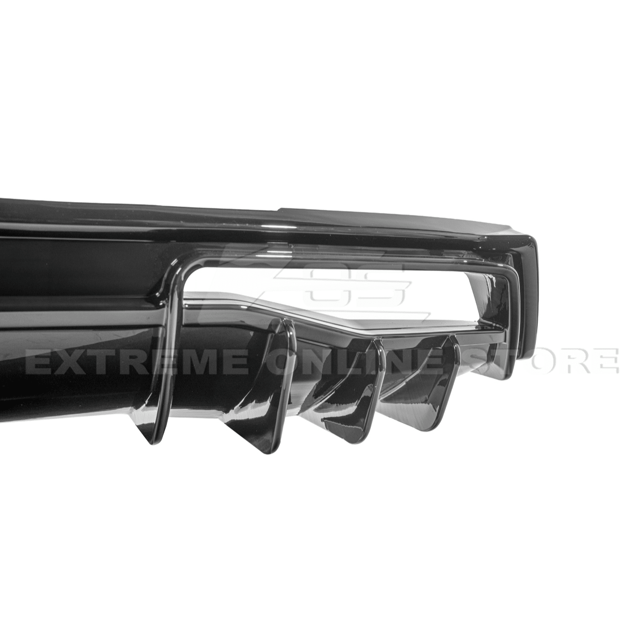 Chevrolet Corvette C8 EOS Performance Track Style Gloss Black Rear Bumper Add-On Diffuser Splitter Lip 2020-Up
