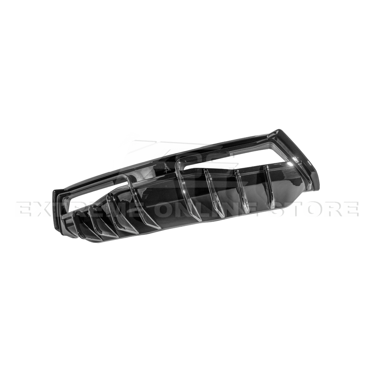 Chevrolet Corvette C8 EOS Performance Track Style Gloss Black Rear Bumper Add-On Diffuser Splitter Lip 2020-Up