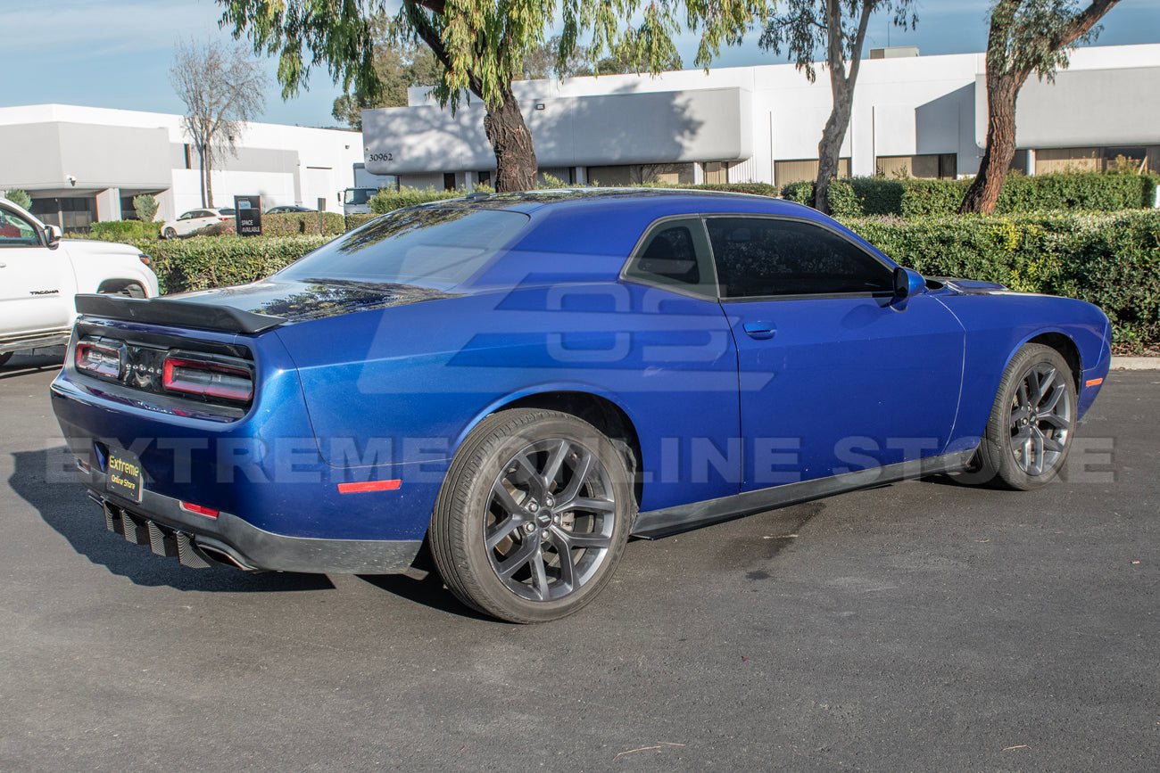 Dodge Challenger SRT Style Gloss Black Side Skirts Extension 2015-Up