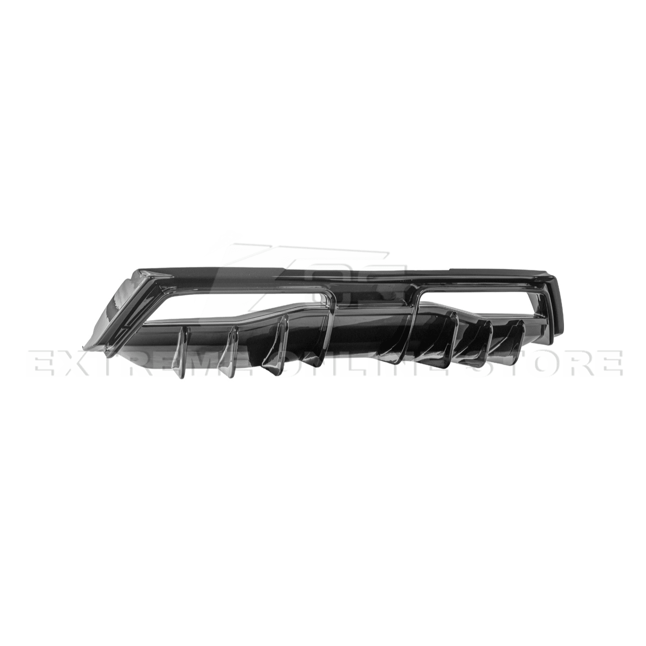 Chevrolet Corvette C8 EOS Performance Track Style Gloss Black Rear Bumper Add-On Diffuser Splitter Lip 2020-Up