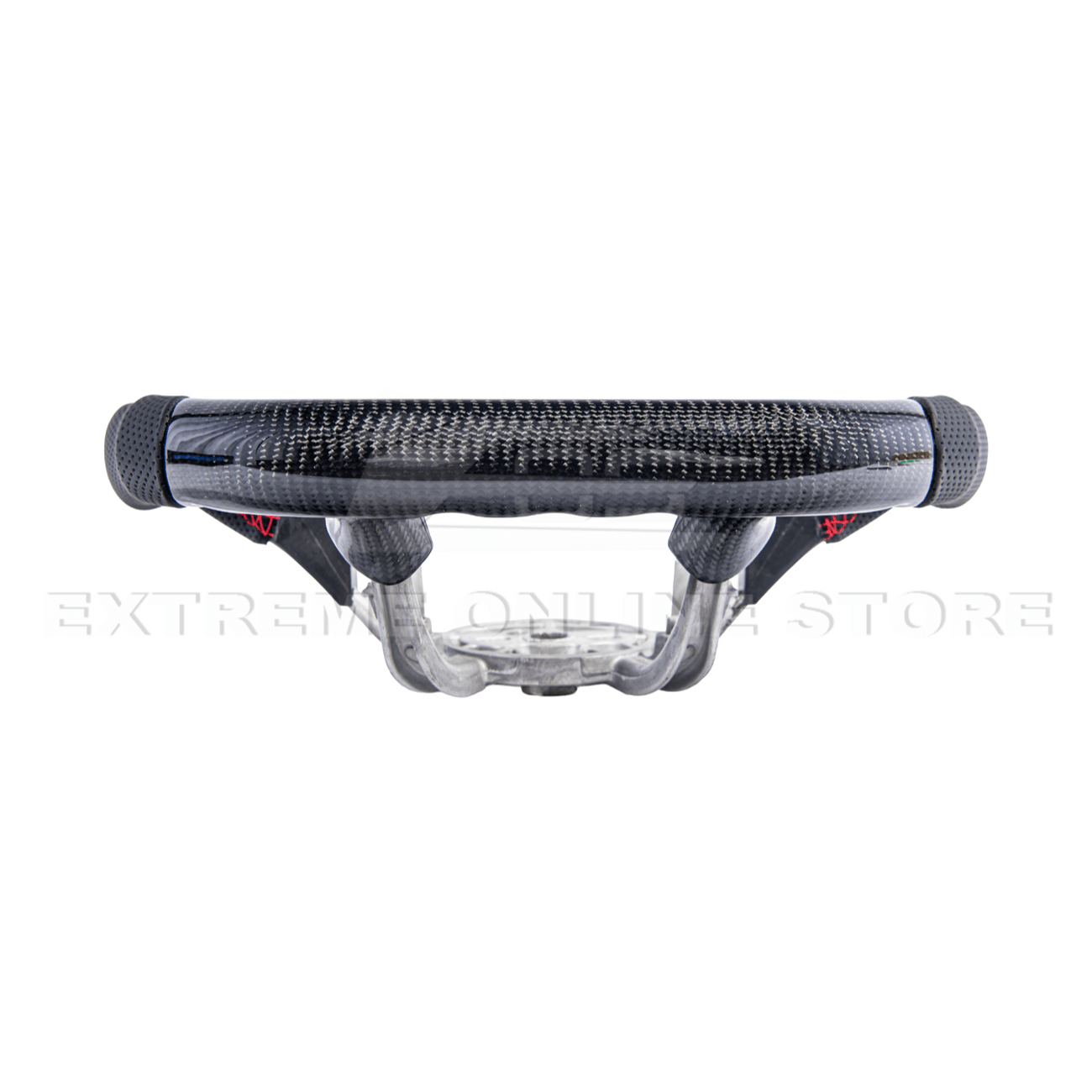 Corvette C5 Black Perforated Leather Red Stripe Carbon Fiber Steering Wheel (1997–2004)