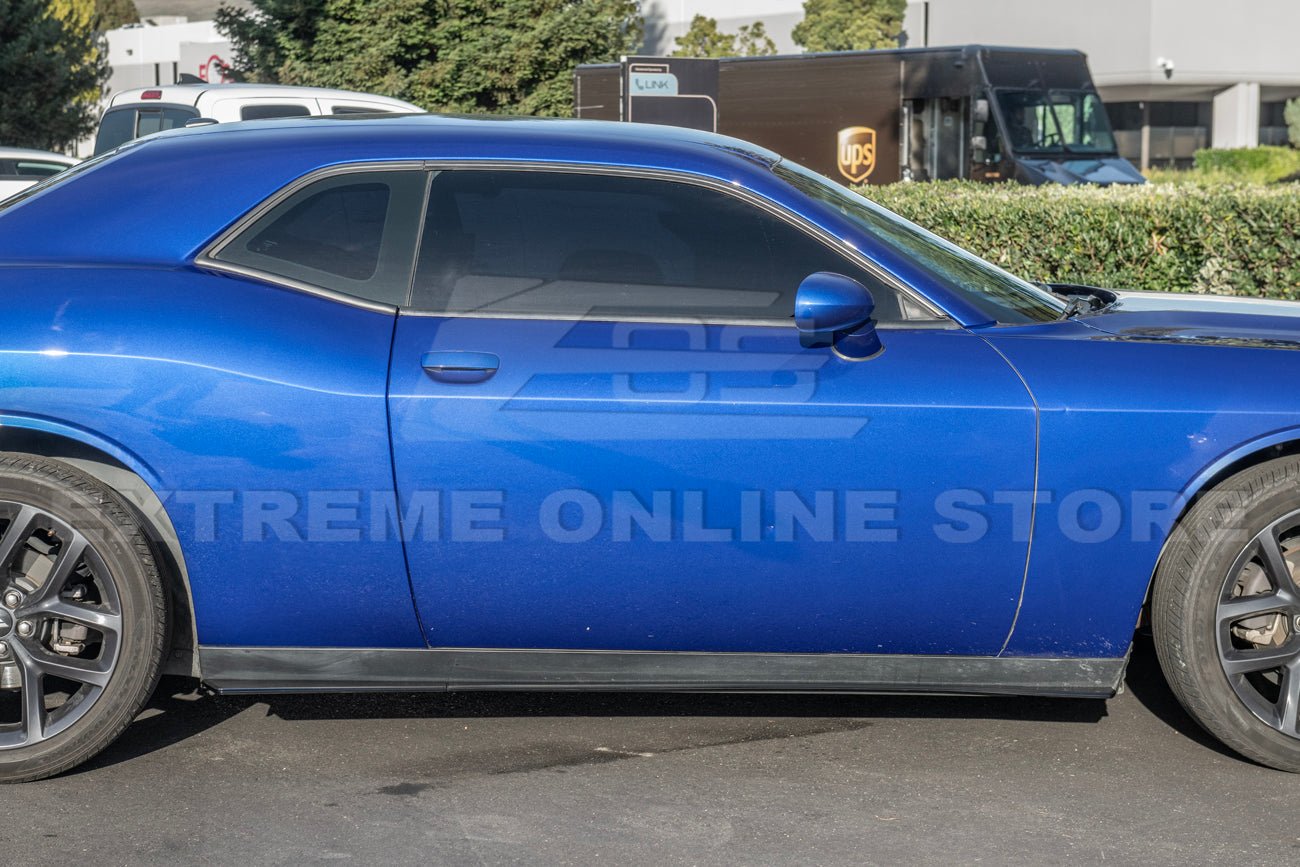 Dodge Challenger SRT Style Gloss Black Side Skirts Extension 2015-Up
