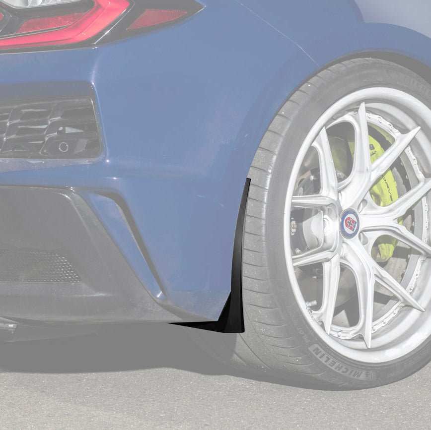Corvette C8 Z06 XL Extended Rear Mud Flap Guards Matte Black 2023-Up