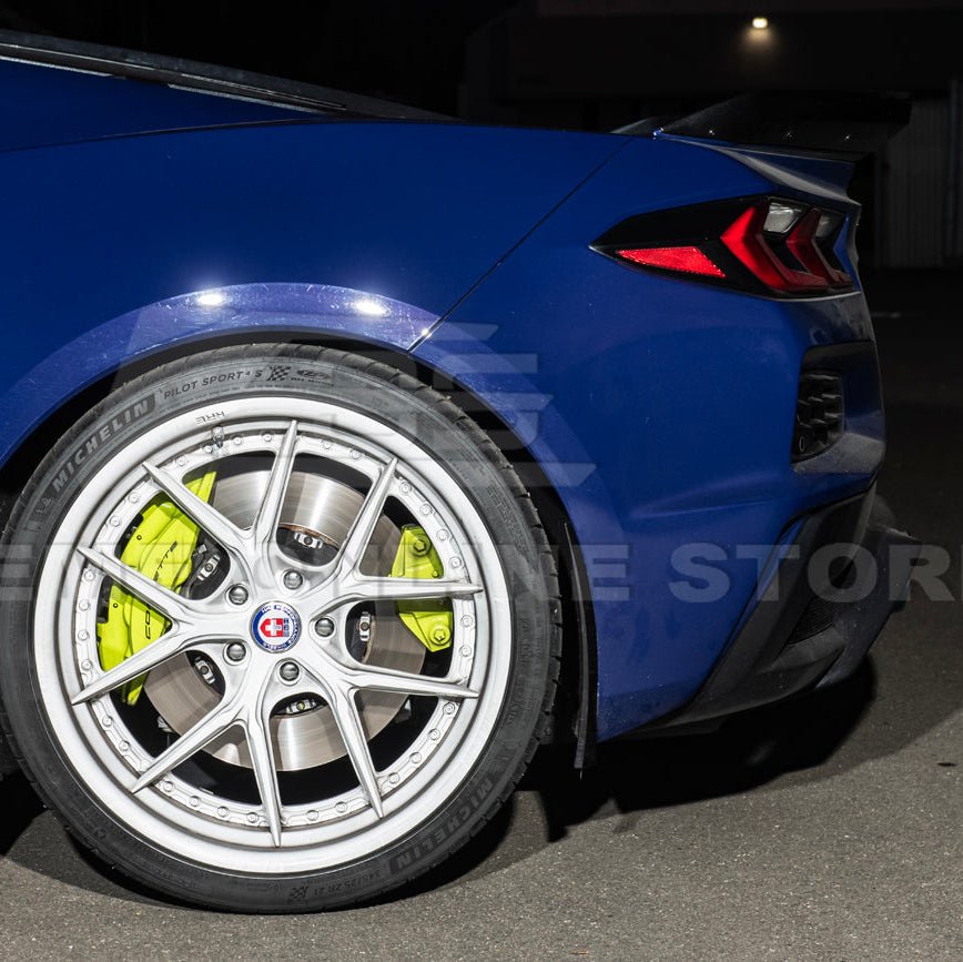 Corvette C8 Z06 XL Extended Rear Mud Flap Guards Matte Black 2023-Up