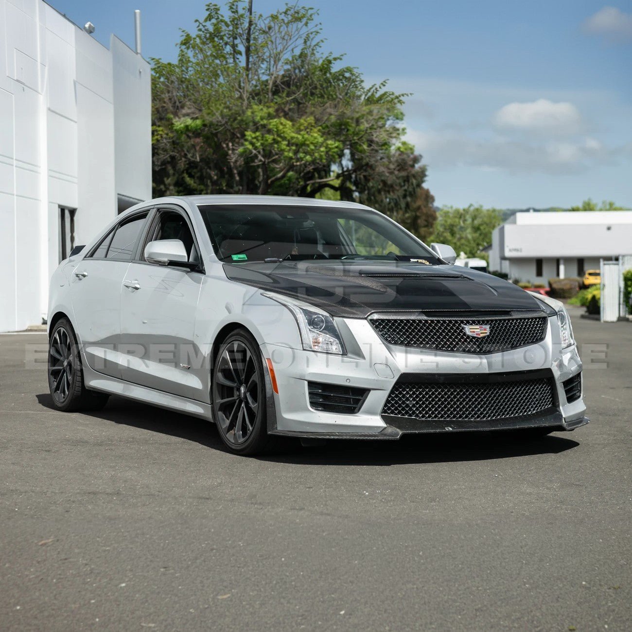 Cadillac ATS ATS-V Factory Style Carbon Fiber Hood Vent Cover 2016-2019