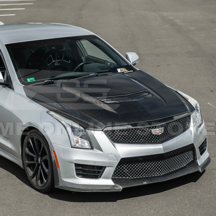 Cadillac ATS ATS-V Factory Style Carbon Fiber Hood Vent Cover 2016-2019