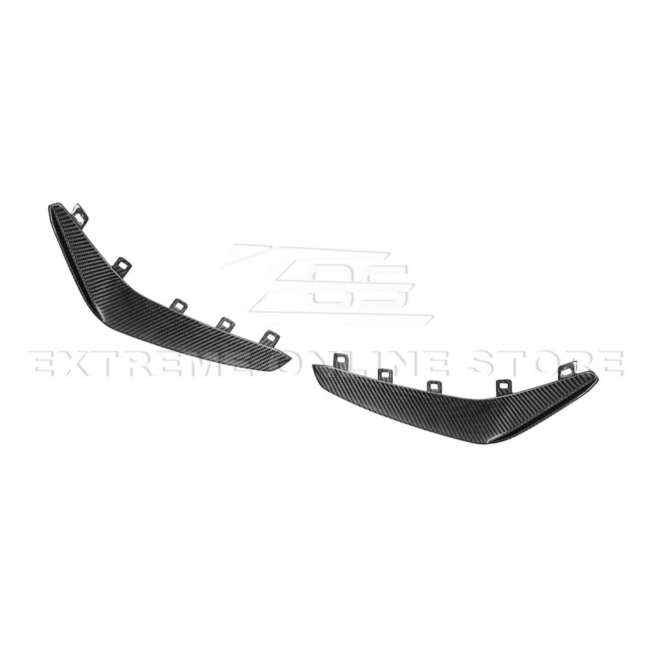 Cadillac CT4-V Blackwing Carbon Fiber Front Lip Splitter and Canards 2020-Up